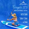 Pulse Tropic Inflatable Stand Up Paddle Board, 11'3", Complete Set, Stable Design, 6" Thick, 280+ Lbs Capacity view 3