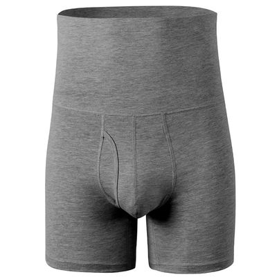 JUUCWOUT Men's Hi-Waist Breathable Boxer, Men's Tummy Control Shapewear Shorts Slimming Dark Gray