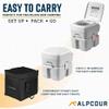 Alpcour Portable Toilet w/ Pop Up Tent - Compact Indoor & Outdoor Commode, Travel Bag for Camping, RV, Boat & More - Privacy Tent for Portable Toilet, Shower and Changing Room view 2