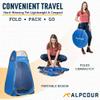 Alpcour Portable Toilet w/ Pop Up Tent - Compact Indoor & Outdoor Commode, Travel Bag for Camping, RV, Boat & More - Privacy Tent for Portable Toilet, Shower and Changing Room view 3