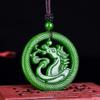 PAYNAN Natural Green Handmade Carving Zodiac Horse Jade Pendant Fashion Jewelry Horse Necklace view 2