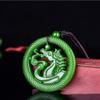 PAYNAN Natural Green Handmade Carving Zodiac Horse Jade Pendant Fashion Jewelry Horse Necklace view 4