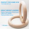 YOELVN Wood Gymnastic Rings with Adjustable Number Suspension Trainer Straps with Cam Buckle 15ft Olympic Rings 32/28mm Heavy Duty 1543/992lbs for Pull Up Bar Workout Exercise Gym Hanging Rings Indoor view 2