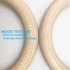 YOELVN Wood Gymnastic Rings with Adjustable Number Suspension Trainer Straps with Cam Buckle 15ft Olympic Rings 32/28mm Heavy Duty 1543/992lbs for Pull Up Bar Workout Exercise Gym Hanging Rings Indoor view 3