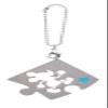 Mickey Mouse Puzzle Pewter Key Ring view 1