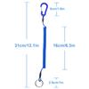 Lix&Rix Spiral Retractable Spring Coil Lanyard Leash for Swipe Badge Card,Blue 3pcs. view 2
