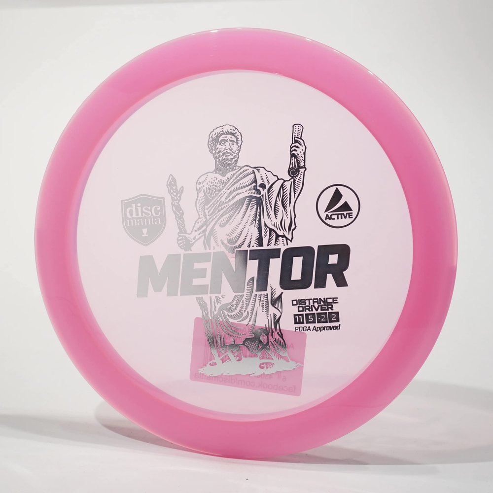 Discmania Active Mentor (Premium) Driver Golf Disc, Pick Weight/Color [Stamp & Exact Color May Vary] Pink 170-172 Grams