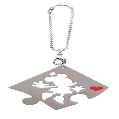 Minnie Mouse Puzzle Pewter Key Ring