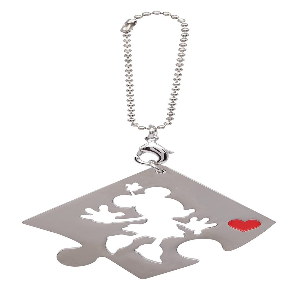 Minnie Mouse Puzzle Pewter Key Ring