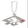 Minnie Mouse Puzzle Pewter Key Ring view 1