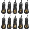 Craftsman Golf 10pcs/Set Custom Personized Black Hybrid Iron Head Covers with Large Golden No.(Custom with Name) view 1