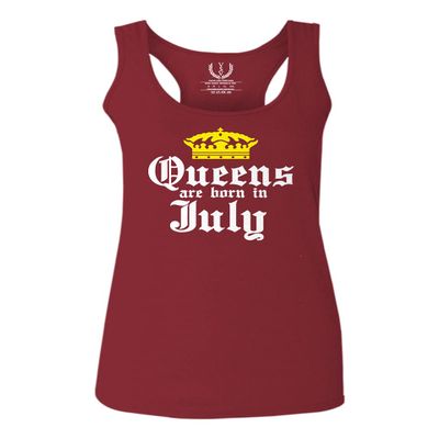 0045. It's is My Birthday Gift Queens are Born in July 20th 30th 40th 50th Women's Tank Top Racerback (Maroon, X Small)