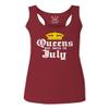 0045. It's is My Birthday Gift Queens are Born in July 20th 30th 40th 50th Women's Tank Top Racerback (Maroon, X Small)