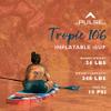 Pulse Tropic Inflatable Stand Up Paddle Board, 10'6", Complete Set, Stable Design, 6" Thick, 240 Lbs Capacity view 3