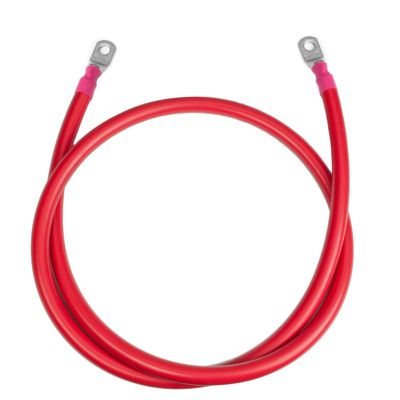 2 AWG UL 1426 Battery Cables - 48 ft Marine Grade Wire Tinned Copper Oxygen-Free Insulated - Standard PVC Wire with 2 Lug for Boat, Automotive, Speakers, Solar, Camper, RV & Trailers