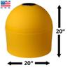 DUNNRITE Solar Powered LED Nighttime Illuminating Full-Size Marker Buoy (Yellow) view 2