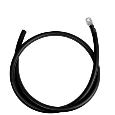 6 AWG UL 1426 Battery Cables - 10 ft Marine Grade Wire Tinned Copper Oxygen-Free Insulated - Standard PVC Wire with 1 Lug for Boat, Automotive, Speakers, Solar, Camper, RV & Trailers