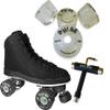 Atom Skates Jackson Diva Viper/Nylon Plate/Size: Women's Adult 9 Bundle with Glitter Clear Atom Pulse Wheels and Tool view 1