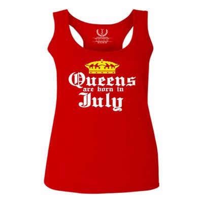 0045. It's is My Birthday Gift Queens are Born in July 20th 30th 40th 50th Women's Tank Top Racerback (Red, X Small)