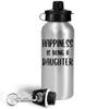 Art by Chelsydale Cute Gag Gifts Idea for Daughter Water Bottle Tumbler - 20oz Portable Drinkware - To My Favorite Child from Mom Dad Parent Family Reunion Funny - Happiness is Being view 2