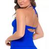 Salt + Cove Juniors' Ribbed Halter Tankini Top, Cobalt XS view 2