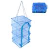 Fishing Net 4 Layers Fish Net Drying Fishing Net Rack Folding Mesh Hanging Vegetable Fish Dishes Dryer Hanger Dry Food Fish Storage Net Fishing net fishing basket foldable portable fish cage fishing n view 1