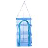 Fishing Net 4 Layers Fish Net Drying Fishing Net Rack Folding Mesh Hanging Vegetable Fish Dishes Dryer Hanger Dry Food Fish Storage Net Fishing net fishing basket foldable portable fish cage fishing n view 3