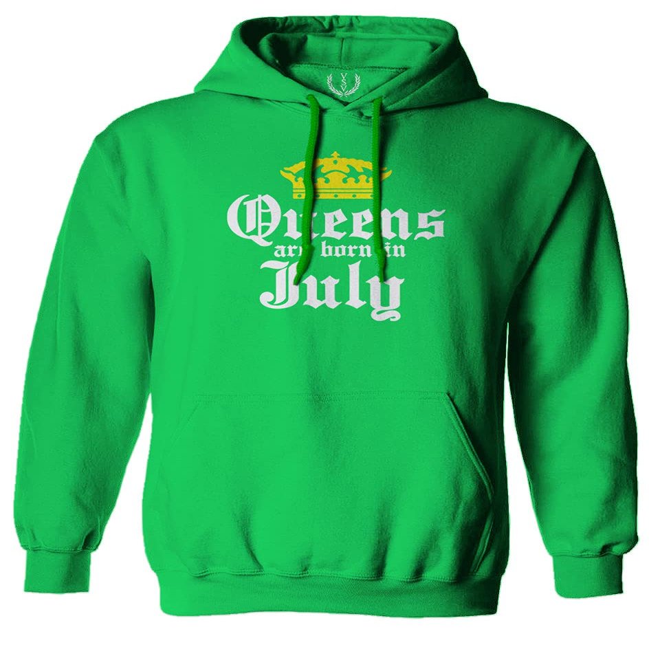0045. It's is My Birthday Gift Queens are Born in July 20th 30th 40th 50th Sweatshirt Pullover Hoodie (Irish X-Large)