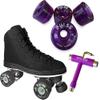 Atom Skates Jackson Diva Viper/Nylon Plate/Size: Women's Adult 4 Bundle with Purple Atom Pulse Wheels and Tool view 1