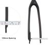 3K Matte Carbon Fibre Bicycle Front Forks MTB Mountain Road Bike Hard Fork, 26/27.5/29 ER Taper Forks,26ER view 4