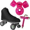 Atom Skates Jackson Diva Viper/Nylon Plate/Size: Women's Adult 9 Bundle with Pink Atom Pulse Wheels and Tool view 1