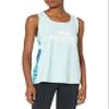 Mossy Oak Standard Womens Fishing Shirt Racerback Tank, Iced Aqua, Medium view 1