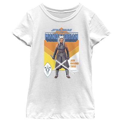 The Mandalorian Girl's Star Wars Jedi Ahsoka Tano T-Shirt - White - Medium