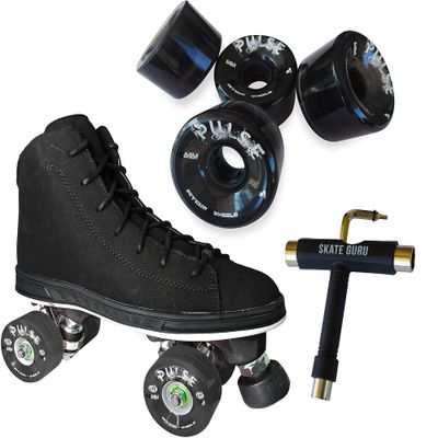 Atom Skates Jackson Diva Viper/Nylon Plate/Size: Women's Adult 6 Bundle with Black Atom Pulse Wheels and Tool