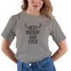 Go All Out 5X-Large Oxford Adult Best Buckin' dad T-Shirt view 3