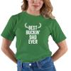 Go All Out 5X-Large Kelly Green Adult Best Buckin' dad T-Shirt view 3