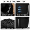ANZOME Folding Dog Bike Basket, Quick-Release Detachable Front Pet Carrier for Small Dogs & Cats (Up to 11 lbs), Waterproof Bicycle Handlebar Bag for Cycling, Shopping & Picnics (Easy Install) view 4