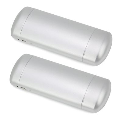 EZESO Glasses Case Spectacle Case Box Aluminum Lattice Nearsighted Eyeglass Case for Small Frame (2 pcs Sliver)
