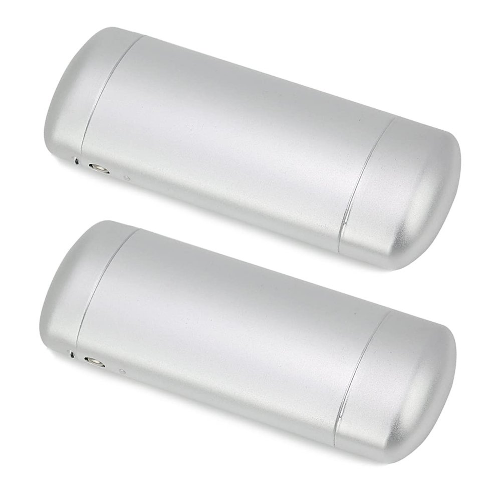 EZESO Glasses Case Spectacle Case Box Aluminum Lattice Nearsighted Eyeglass Case for Small Frame (2 pcs Sliver)