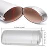 EZESO Glasses Case Spectacle Case Box Aluminum Lattice Nearsighted Eyeglass Case for Small Frame (2 pcs Sliver) view 2