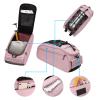 MOSISO Bike Rack Bag, Waterproof Bicycle Trunk Pannier Rear Seat Pouch Cycling Bike Carrier Backseat Storage Luggage Saddle Shoulder Bag, Pink view 3