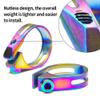 Titanium Bike Seatpost Clamps Collar 31.8mm/34.9mm Ultralight Titanium Alloy Seat Tube Clip for Bicycle Mountain Bike Road Bicycle,Bicycle Quick Release (1PCS Grey, 31.8mm) view 3