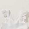 YOUNGER TREE Toddler Girl Outfits Baby Ruffled Sleeveless Princess Dresses Tutu Skirt Summer Sleeveless Smocking Casual Dress(2-3T,White) view 4