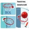 Basketball Rim Wall-Mounted Mini Basketball Hoop, Iron Basketball Hoop for Kids and Teenagers, Easy to Install Without Punching (Size : 25cm) view 3