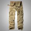 KEHAIOO Men's Cotton Military Cargo Pants, 8 Pockets Casual Work Combat Trousers, Military Army Camo Cargo Pants Plus Size Khaki M view 2