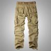 KEHAIOO Men's Cotton Military Cargo Pants, 8 Pockets Casual Work Combat Trousers, Military Army Camo Cargo Pants Plus Size Khaki M view 3