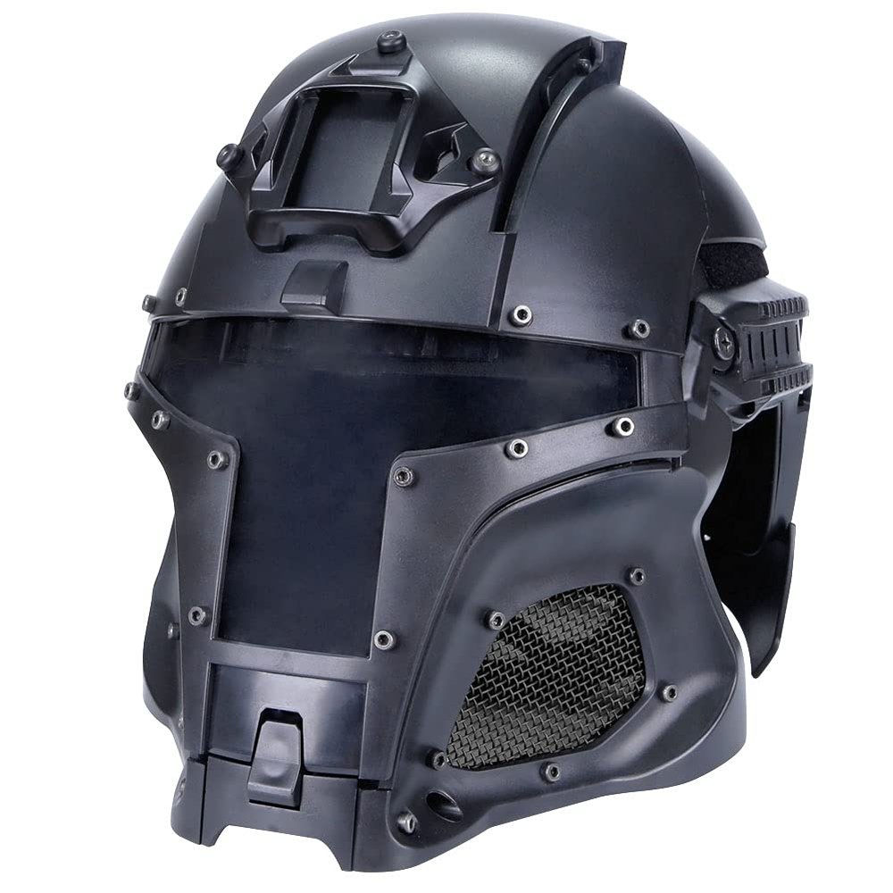 Full Face Helmet Airsoft Mask Tactical Iron Warrior Helmet Steel Mesh Paintball Wargame Protection Cosplay CS Games