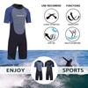 3Mm Neoprene Shorty Wetsuits for Men Women, One Piece Back Zip Diving Suit for Scuba Surfing Swim,A,M view 3