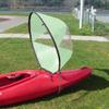 FAVOMOTO Kayak Wind Sail Transparent Window Foldable Downwind Sail Kit for Canoes and Inflatable Boats Easy Setup and Ultraviolet Green view 2