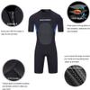 3Mm Neoprene Shorty Wetsuits for Men Women, One Piece Back Zip Diving Suit for Scuba Surfing Swim,B,XXL view 4